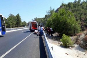 Motosiklet kazası: 1 ağır yaralı
