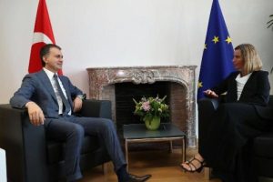 AB Bakanı &Ccedil;elik, Mogherini ile g&ouml;r&uuml;şt&uuml;