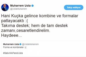 Muharrem Usta, taraftar seslendi