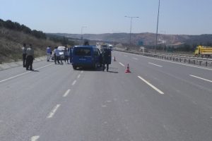 Jandarmadan hafriyat kamyonlarına y&ouml;nelik uygulama