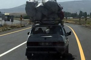 Şehirlerarası yolda tehlikeli yolculuk