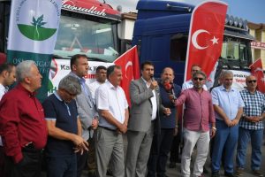 Bursa Osmangazi'den Suriye'ye 9 TIR yardım