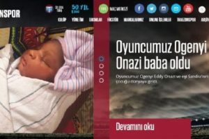 Trabzonsporlu Onazi'nin babalık sevinci