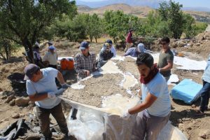 1600 yıllık mozaik yerinden kaldırıldı