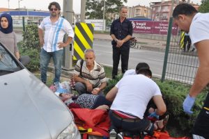 Bursa'da korkutan kaza! Bir an olsun elini bırakmadı