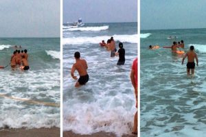 Yasağa rağmen denize girdiler, son anda kurtarıldılar