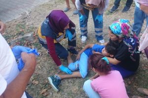 Bursa'da 13 metrelik burca çıkan çocuk yere çakıldı
