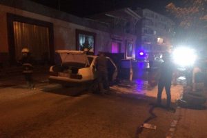 Bursa'da seyir halindeki araç cayır cayır yandı