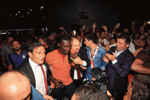 Galatasaray'a coşkulu karşılama