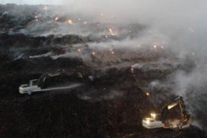 Bodrum'da atık depolama alanında yine yangın çıktı