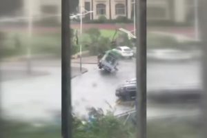 Fırtınaya direndi ama olmadı!