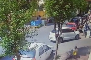 Fren yerine gaza bastı, faciadan d&ouml;n&uuml;ld&uuml;