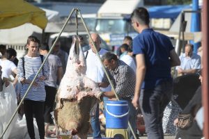 Bursa'da erkekleri aratmayan kadın kasap