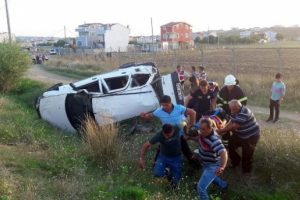 Otomobil takla attı: 4 yaralı