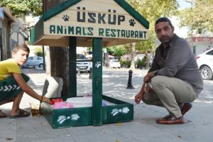 Bu mini restoran sokak hayvanları i&ccedil;in