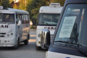 Bursa'da Cerrahlı minibüsçülerden eylem