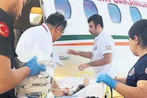 Ambulans u&ccedil;ak Sevgi i&ccedil;in havalandı