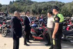 Bursa Mudanya'da &ccedil;evreye rahatsızlık veren motorlar toplanıyor
