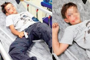 K&uuml;&ccedil;&uuml;c&uuml;k &ccedil;ocuğu kendisine &ccedil;arptı diye betona fırlattı