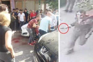 İstanbul'da sokak ortasında dehşet! &Ccedil;ocuklarıyla seyrettiler...