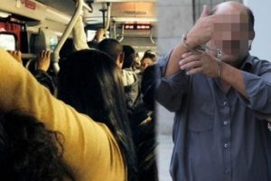 Otob&uuml;s&uuml; karıştıran taciz iddiası!