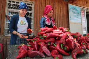 &Ccedil;eyizlerini 'acıdan' &ccedil;ıkarıyorlar