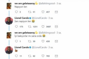 Carole'le Galatasaray taraftarının güldüren diyalogu
