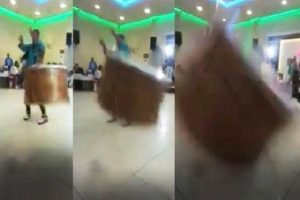 Kayışı kopan davul kadına &ccedil;arptı
