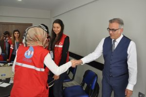 Damla g&ouml;n&uuml;ll&uuml;leri Bursa İneg&ouml;l Kaymakamı Ak&ccedil;a'yı ziyaret etti
