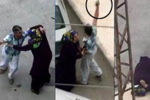 Kocası ka&ccedil;an kadın saldırganla baş başa kaldı