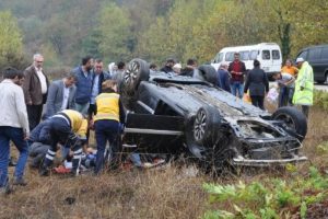 Bursa'da yağışla gelen kaza: 4 yaralı
