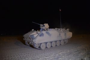 Habur'daki tatbikatta tanklardan gece manevrası