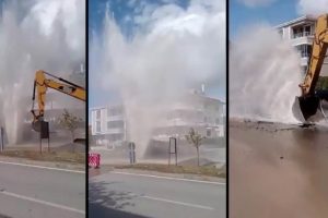 Su borusu patladı, yollar g&ouml;le d&ouml;nd&uuml;