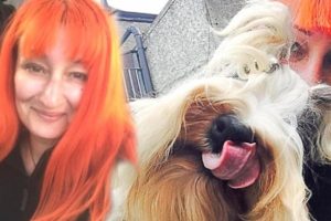 43 yaşındaki kadın k&ouml;peğiyle evlendi