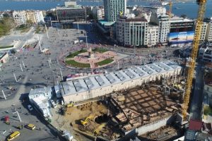 Taksim Camii'nin son durumu havadan g&ouml;r&uuml;nt&uuml;lendi
