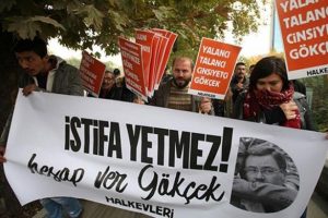 Melih G&ouml;k&ccedil;ek'in istifası &ouml;ncesi Ankara'da protesto