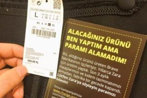 Paralarını alamayan iş&ccedil;iler isyan etti: Zara &uuml;r&uuml;nlerine etiket asarak...