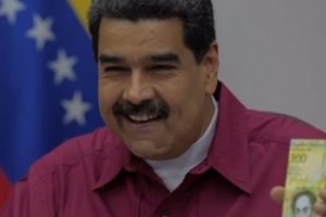 Venezuela 100 bin bolivar banknot bastı