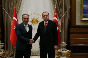 Bursa Belediye Başkanlarının Cumhurbaşkanı Erdoğan'ı ziyaret fotoğrafı yayınlandı