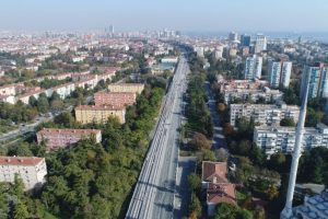 İstanbul'da banliy&ouml; hattının ilk rayları havadan g&ouml;r&uuml;nt&uuml;lendi
