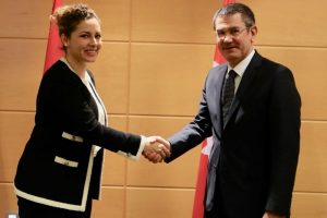 Canikli, Arnavut Bakan Xha&ccedil;ka ile g&ouml;r&uuml;şt&uuml;