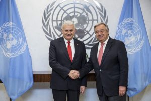 Yıldırım, BM Genel Sekreteri Guterres ile g&ouml;r&uuml;şt&uuml;