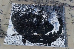 7 bin 700 kişiyle Atat&uuml;rk portresi