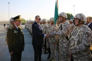 Katar'da TSK Cumhurbaşkanı Erdoğan'ı b&ouml;yle karşıladı