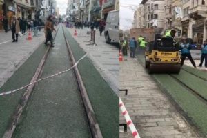 İstiklal'deki bu g&ouml;r&uuml;nt&uuml;ler g&uuml;ndem oldu!