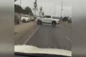 Trafik magandası kamerada