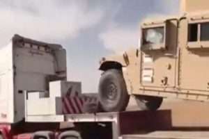 Suriye'nin kuzeyinde askeri ara&ccedil; sevkiyatı g&ouml;r&uuml;nt&uuml;lendi