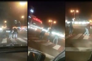 Bursa'da kırmızı ışıkta birdirbir oynadılar