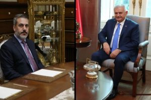 Yıldırım, MİT M&uuml;steşarı Fidan'ı kabul etti