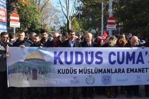 Bursa İznik'te Kud&uuml;s protestosu